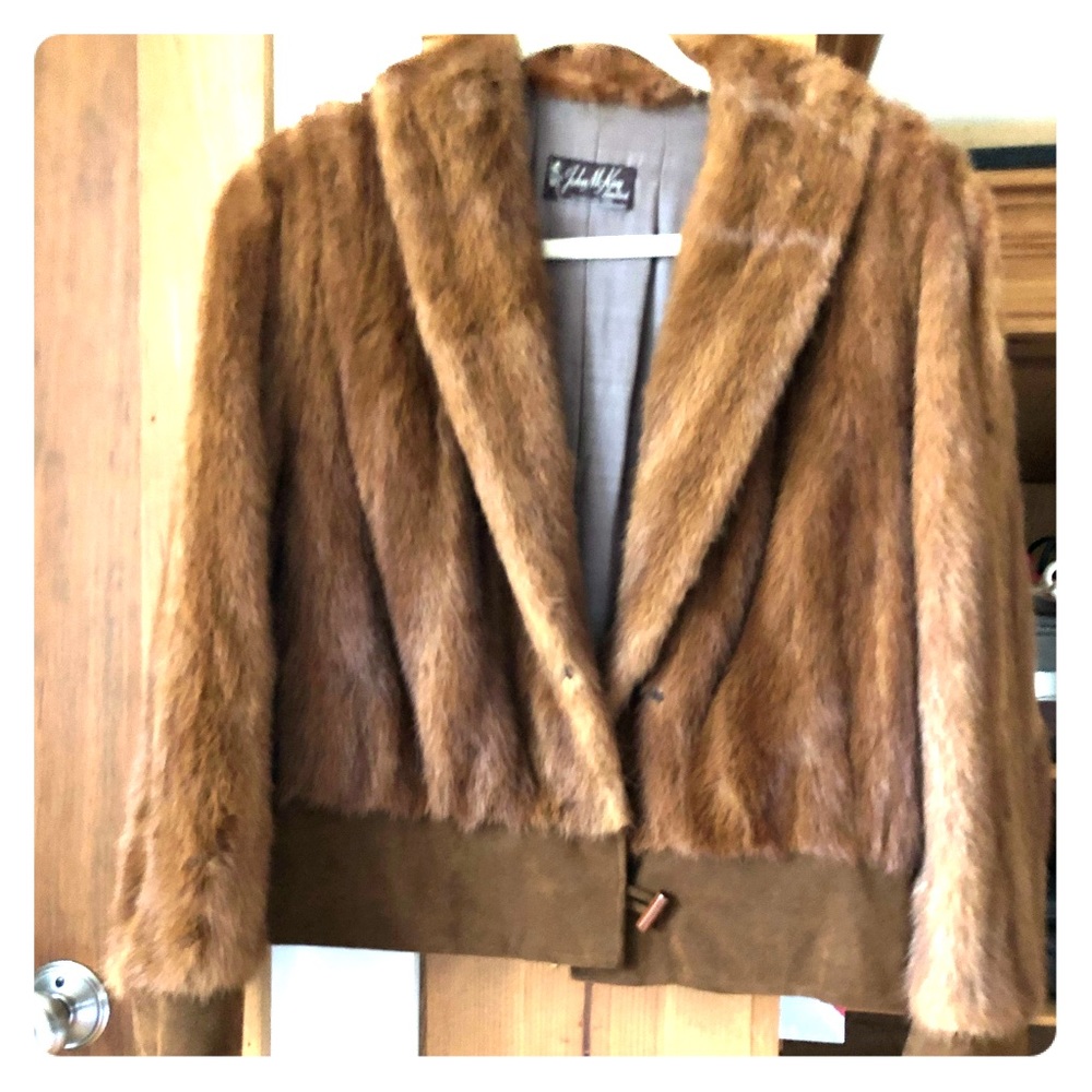 Vintage 1960s Fox Fur Jacket John McKay M / L